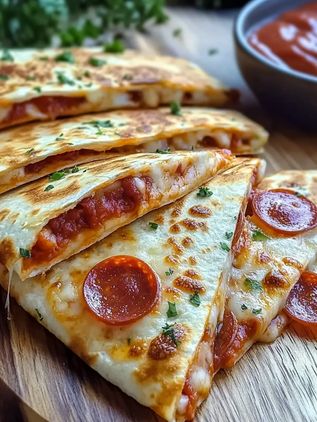 Pepperoni Pizza Quesadillas: Quick, Cheesy Family Favorite 3 Pepperoni Pizza Quesadillas