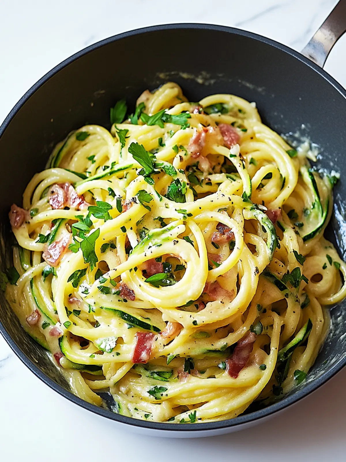 Delectable Carbonara with Zoodles – A Guilt-Free Indulgence 5 Carbonara with Zoodles