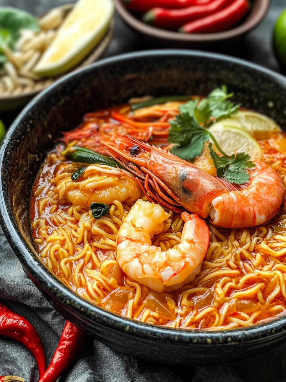 Tom Yum Mama Noodles with Shrimp – Quick Thai Comfort Food 2 Tom Yum Mama Noodles Shrimp