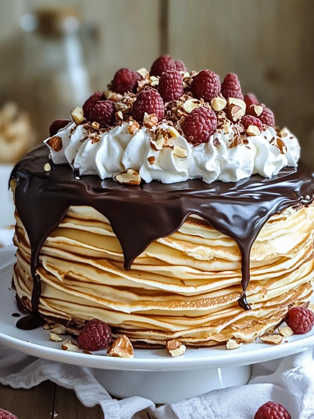 Melt-in-Your-Mouth Chocolate Hazelnut Crepe Cake Delight 5 Chocolate Hazelnut Crepe Cake
