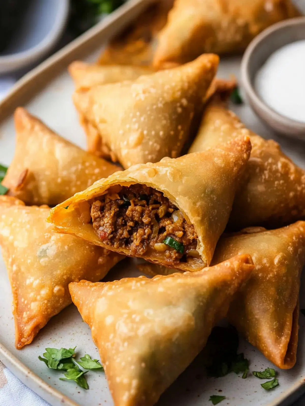 Crispy Beef Sambusa: A Flavor-Packed Homemade Delight 2 Beef Sambusa