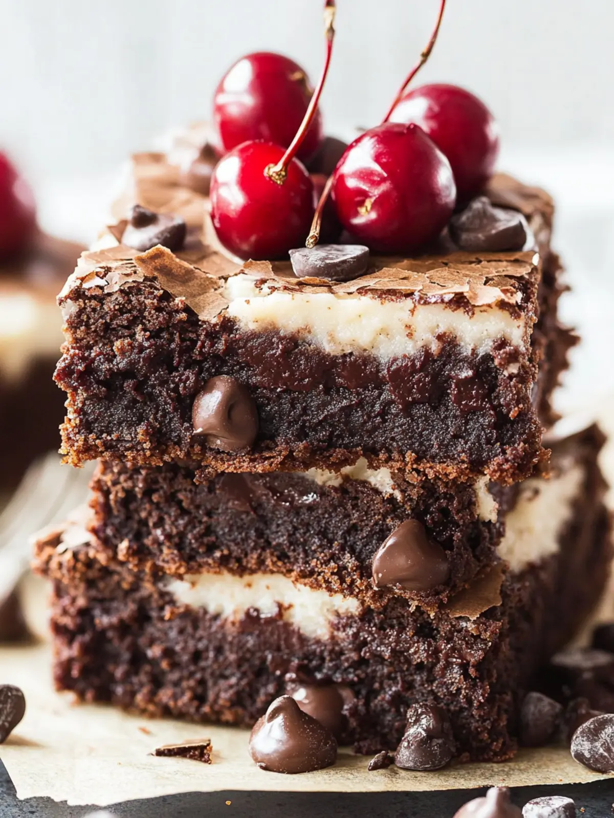 Irresistible Black Forest Brownies with Cherries to Share 5 Black Forest Brownies