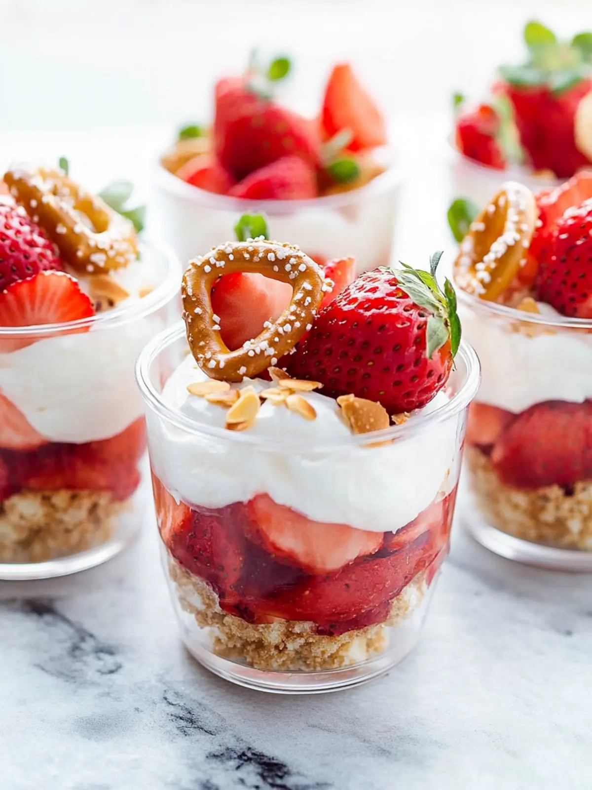 Irresistible Strawberry Pretzel Salad Cups You’ll Adore 3 Strawberry Pretzel Salad Cups