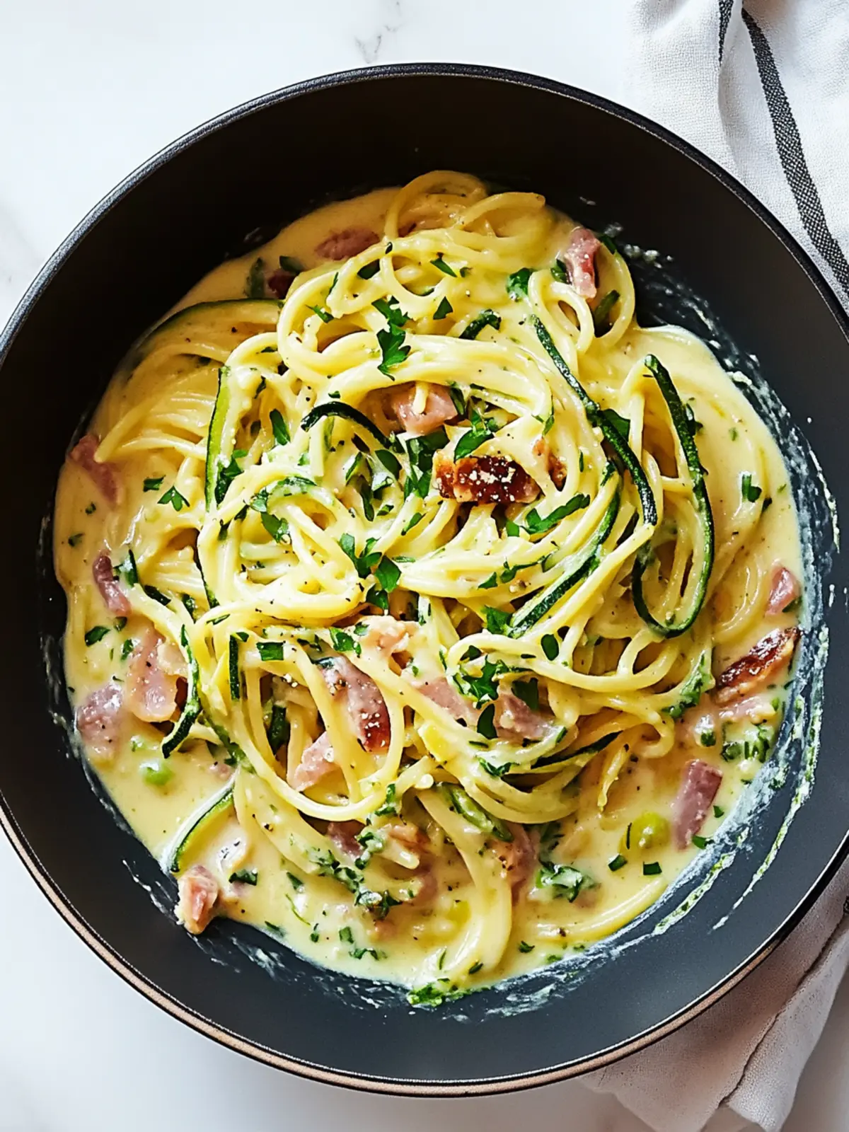 Delectable Carbonara with Zoodles – A Guilt-Free Indulgence 4 Carbonara with Zoodles