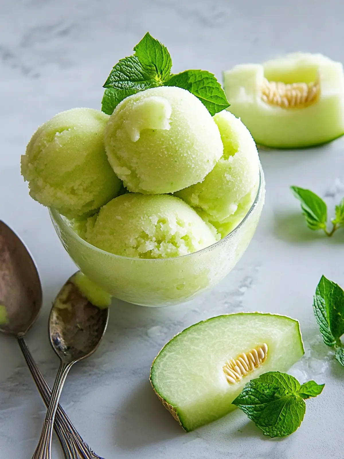 Refreshing Honeydew Melon Sorbet to Beat the Summer Heat 2 Honeydew Melon Sorbet