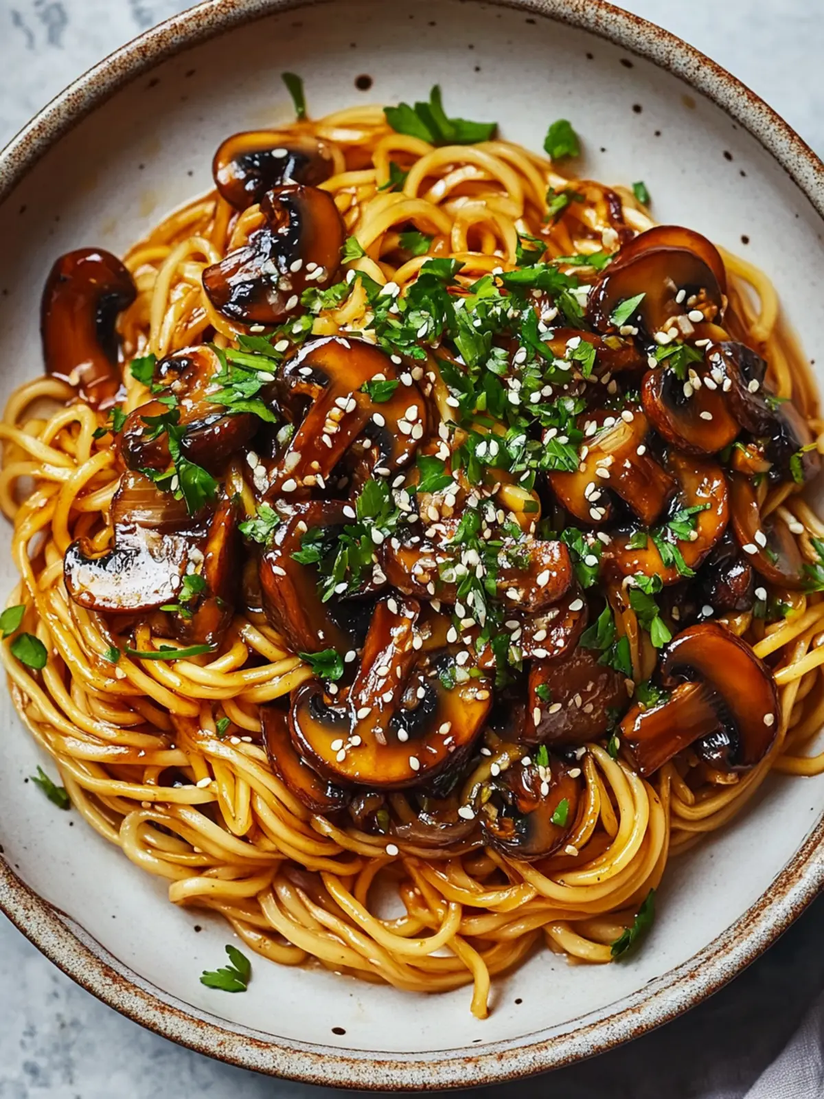 Crispy Chili Oil Noodles with Soy-Glazed Mushrooms Bliss 4 Crispy Chili Oil Noodles with Soy-Glazed Mushrooms