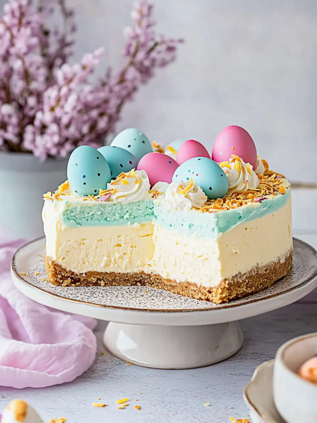 Decadent Easter Egg Cheesecake: A Colorful Sweet Delight 3 Easter Egg Cheesecake