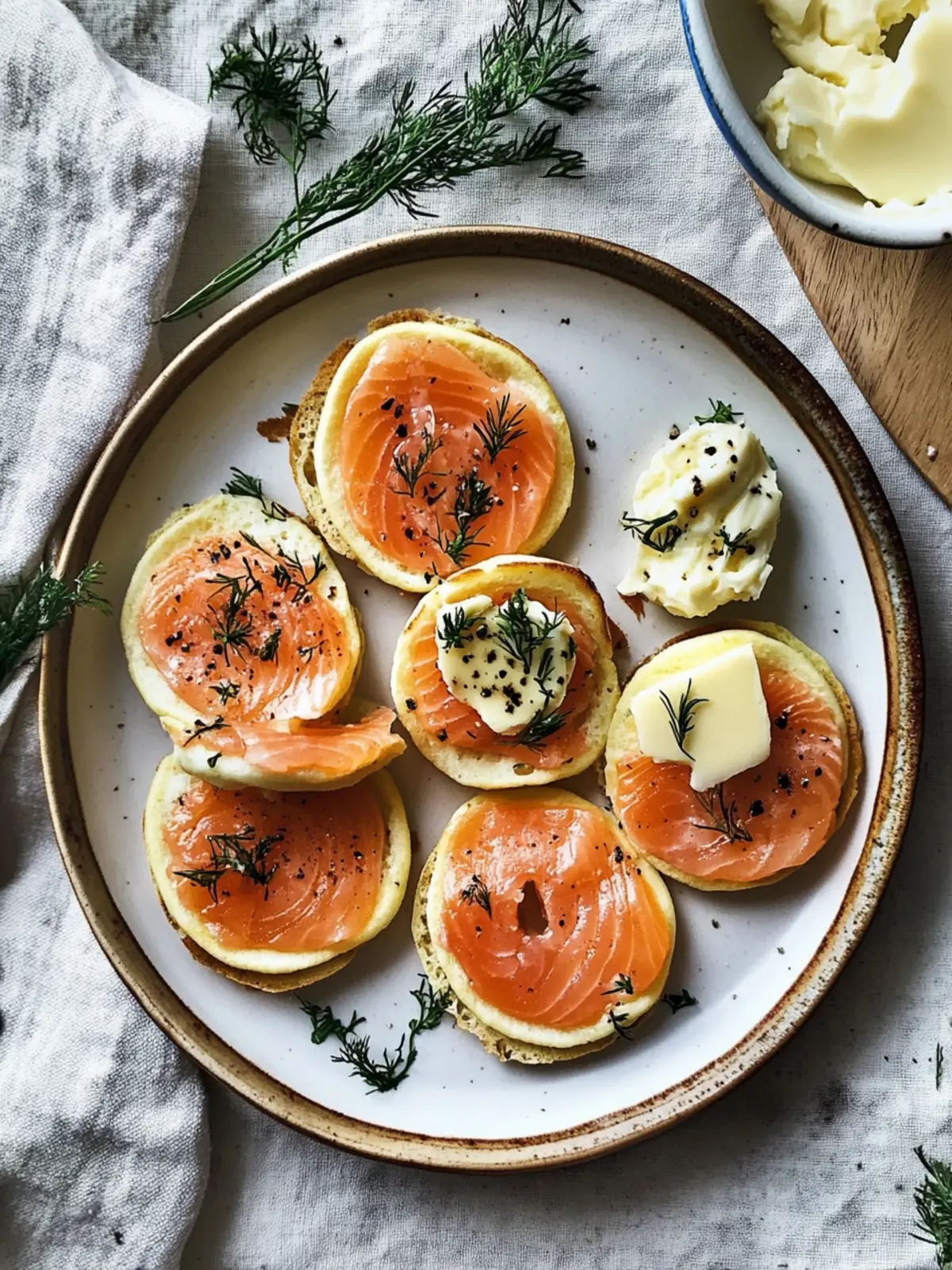 Delicious Salmon Blinis with Whipped Butter for Easy Entertaining 4 Salmon Blinis with Whipped Butter