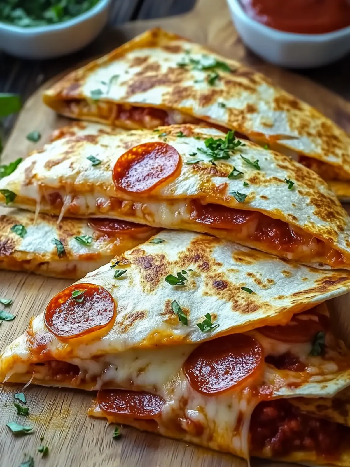 Pepperoni Pizza Quesadillas: Quick, Cheesy Family Favorite 2 Pepperoni Pizza Quesadillas