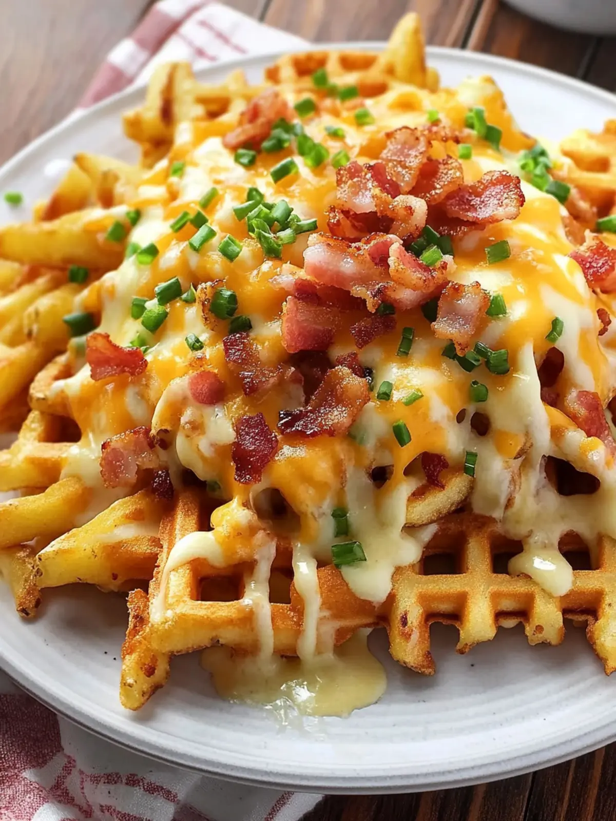 Irresistible Loaded Waffle Fries Cheese Bacon Bliss 2 Loaded Waffle Fries Cheese Bacon