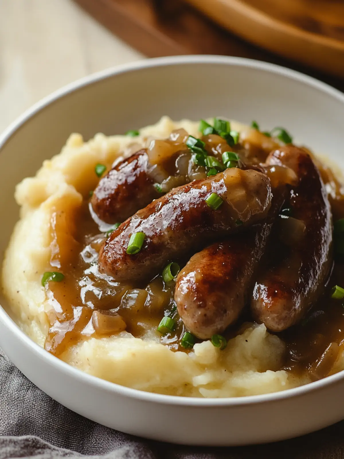 Delicious Irish Bangers and Mash with Guinness Onion Gravy Recipe 2 Irish Bangers and Mash with Guinness Onion Gravy