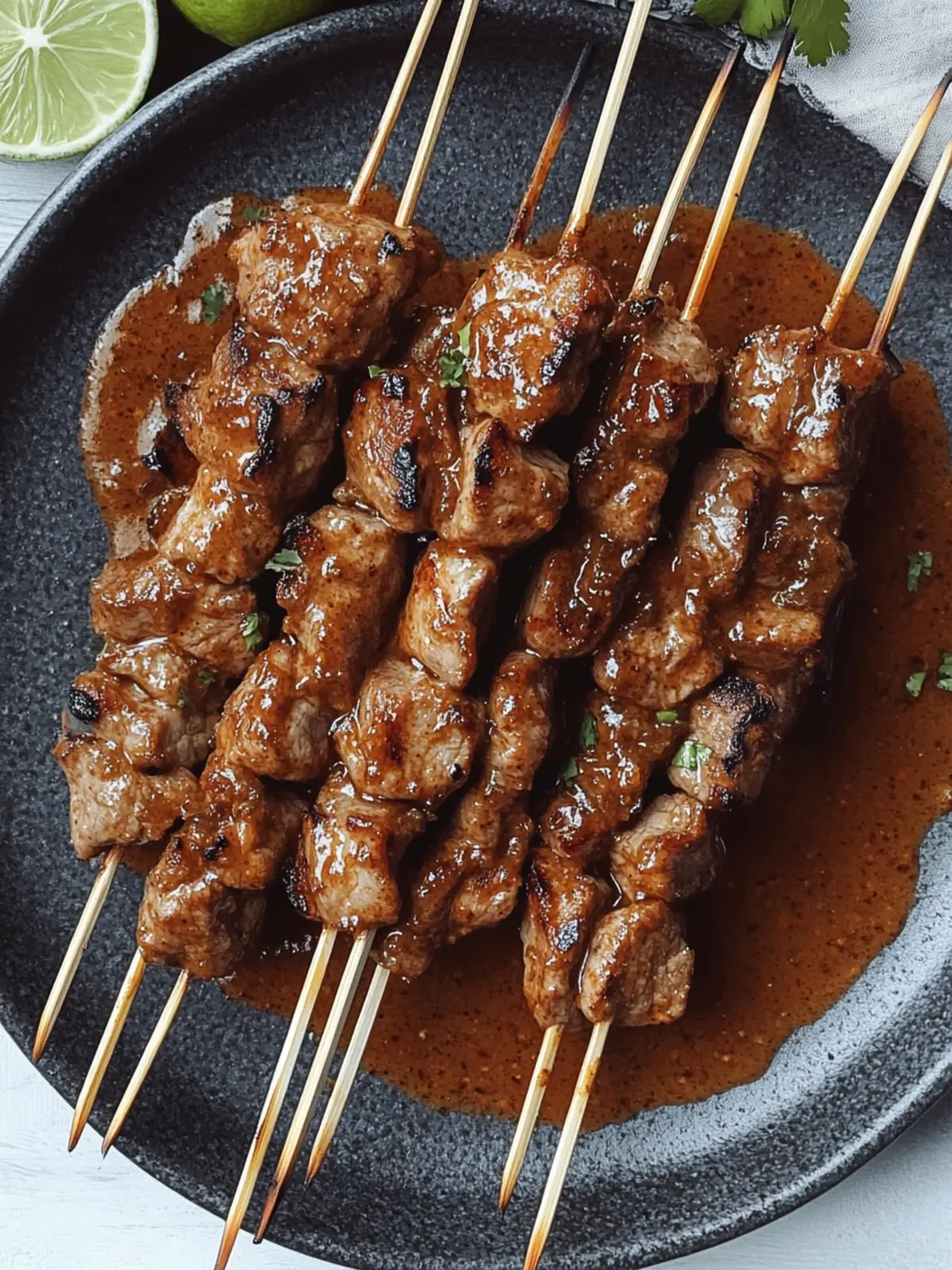 Savory Beef Skewers with Spiced Sauce for Bold Flavor Boost 3 Beef Skewers with Spiced Sauce