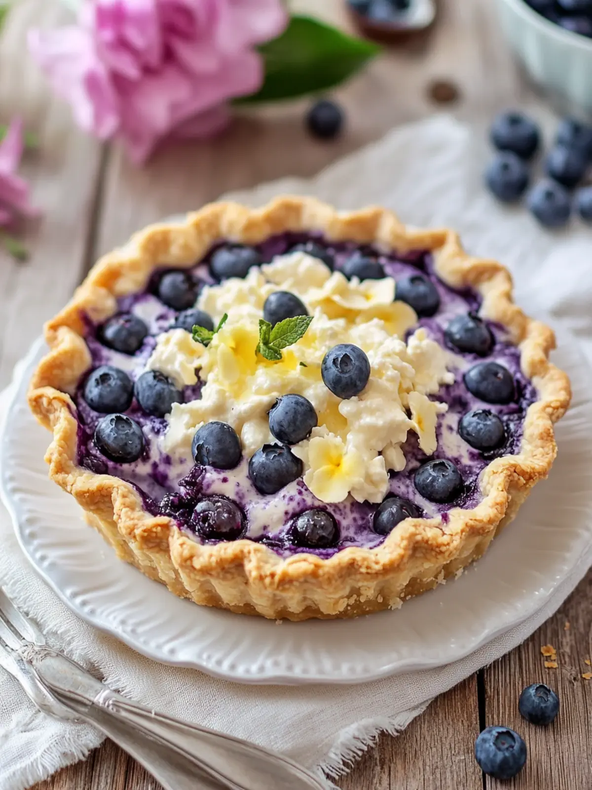 Irresistibly Creamy Blueberry Pie for Homemade Delight 4 Creamy Blueberry Pie