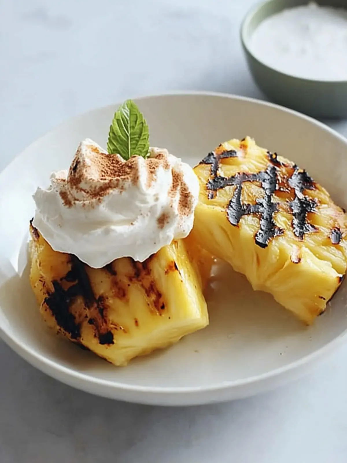 Delicious Grilled Pineapple with Coconut Cinnamon Whipped Cream 2 Grilled Pineapple with Coconut Cinnamon Whipped Cream
