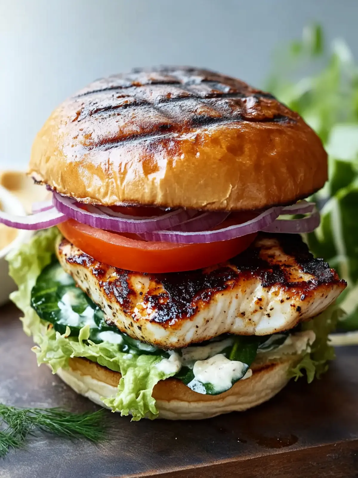 Savor the Flavor: BBQ Barramundi Burger with Grilled Cos 3 BBQ Barramundi Burger with Grilled Cos