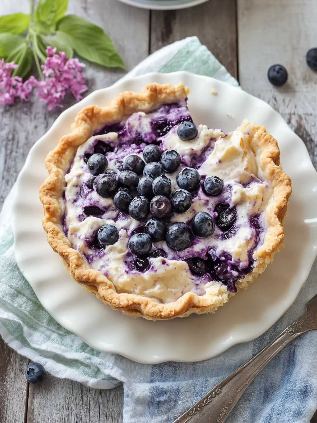 Irresistibly Creamy Blueberry Pie for Homemade Delight 2 Creamy Blueberry Pie