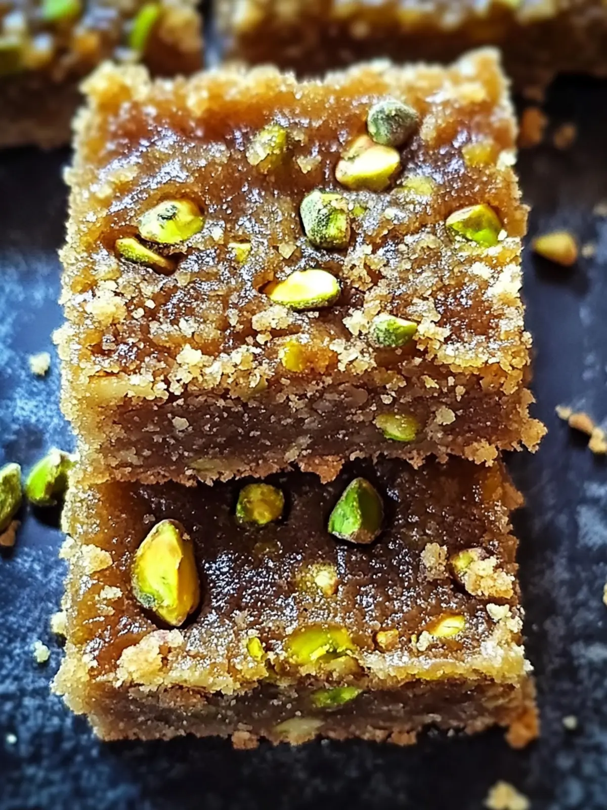 Indulge in Brown Butter and Honey Pistachio Cookie Bars 3 Brown Butter and Honey Pistachio Cookie Bars