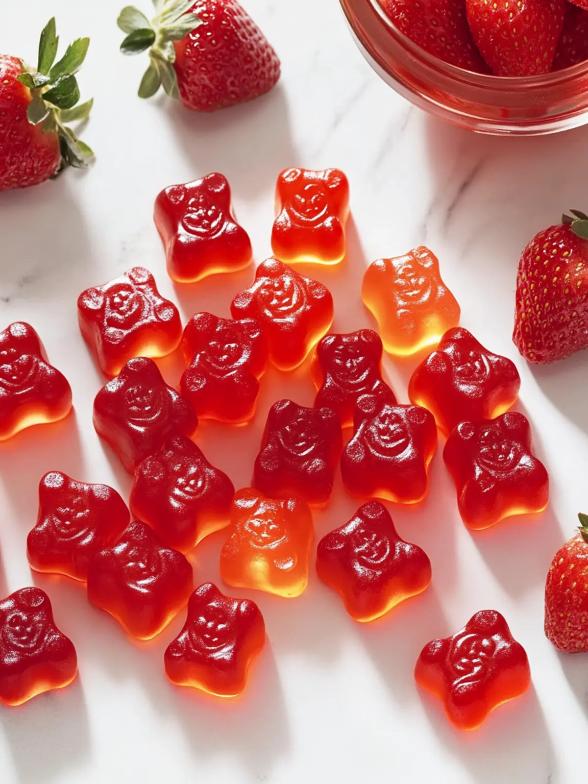 Perfect Strawberry Gummy Bears You Can Make at Home 2 Strawberry Gummy Bears