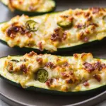 Irresistible Jalapeno Popper Zucchini Boats for Cheesy Bliss 2 Jalapeno Popper Zucchini Boats