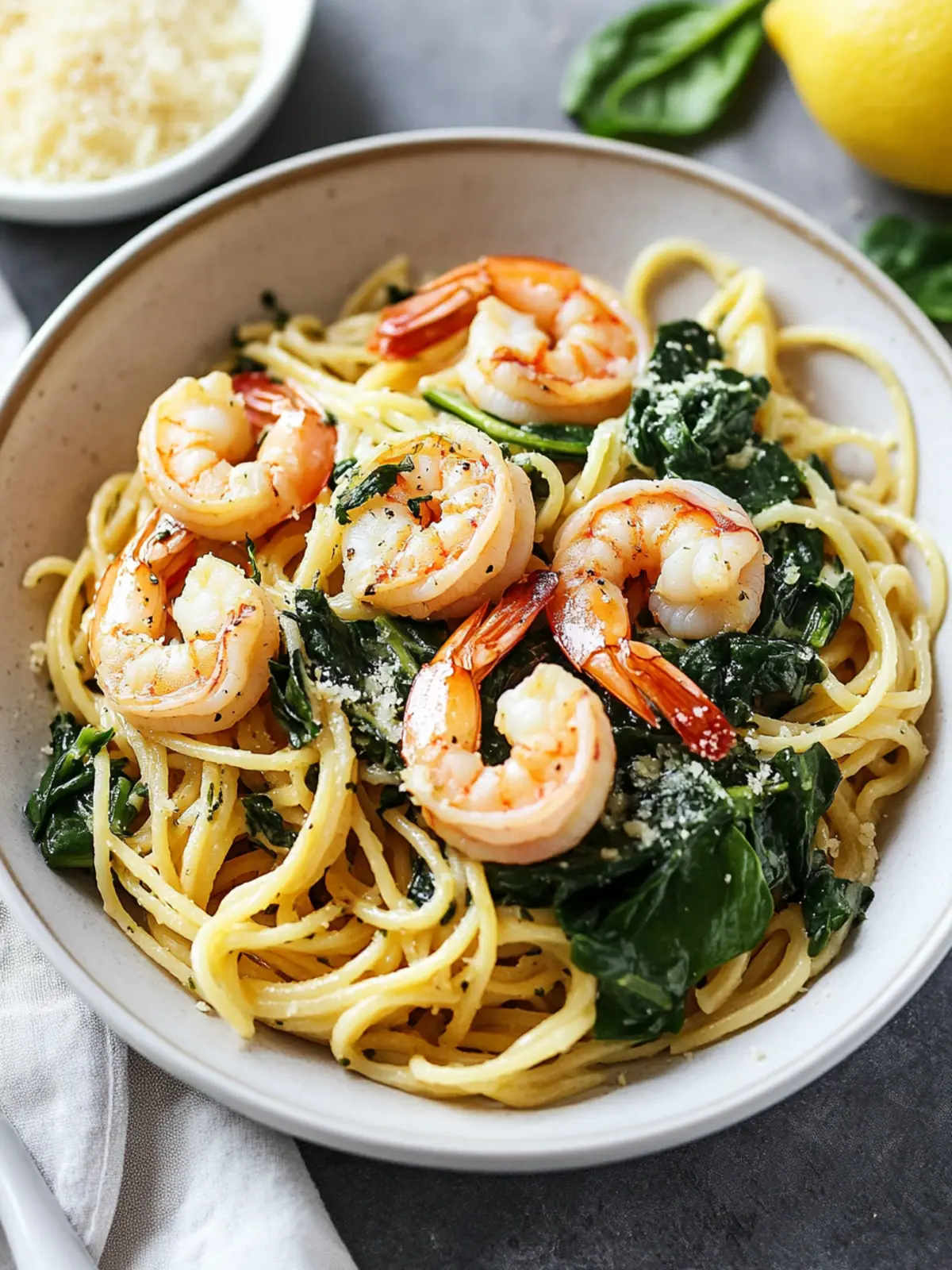 Lemon Garlic Shrimp Pasta With Spinach: A Flavorful Twist! 4 Lemon Garlic Shrimp Pasta With Spinach