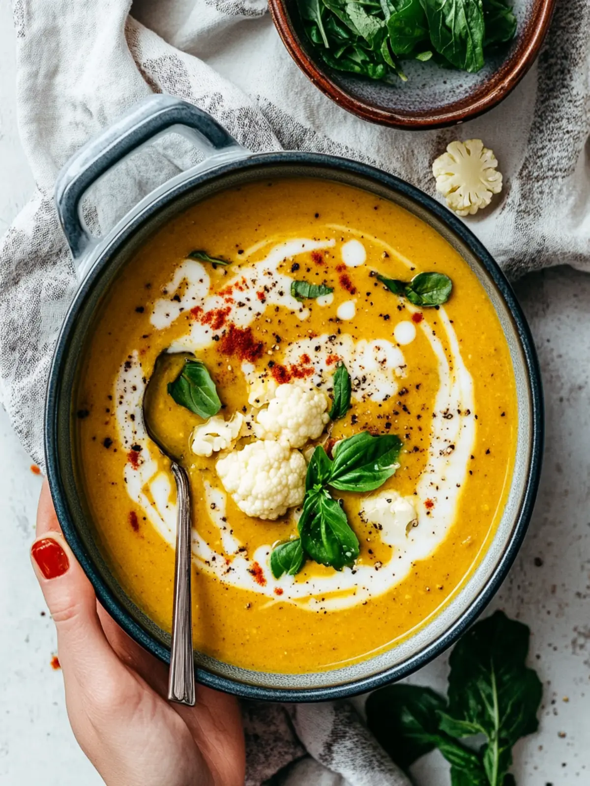 Healing Turmeric Cauliflower Soup for Cozy Nights In 2 Healing Turmeric Cauliflower Soup
