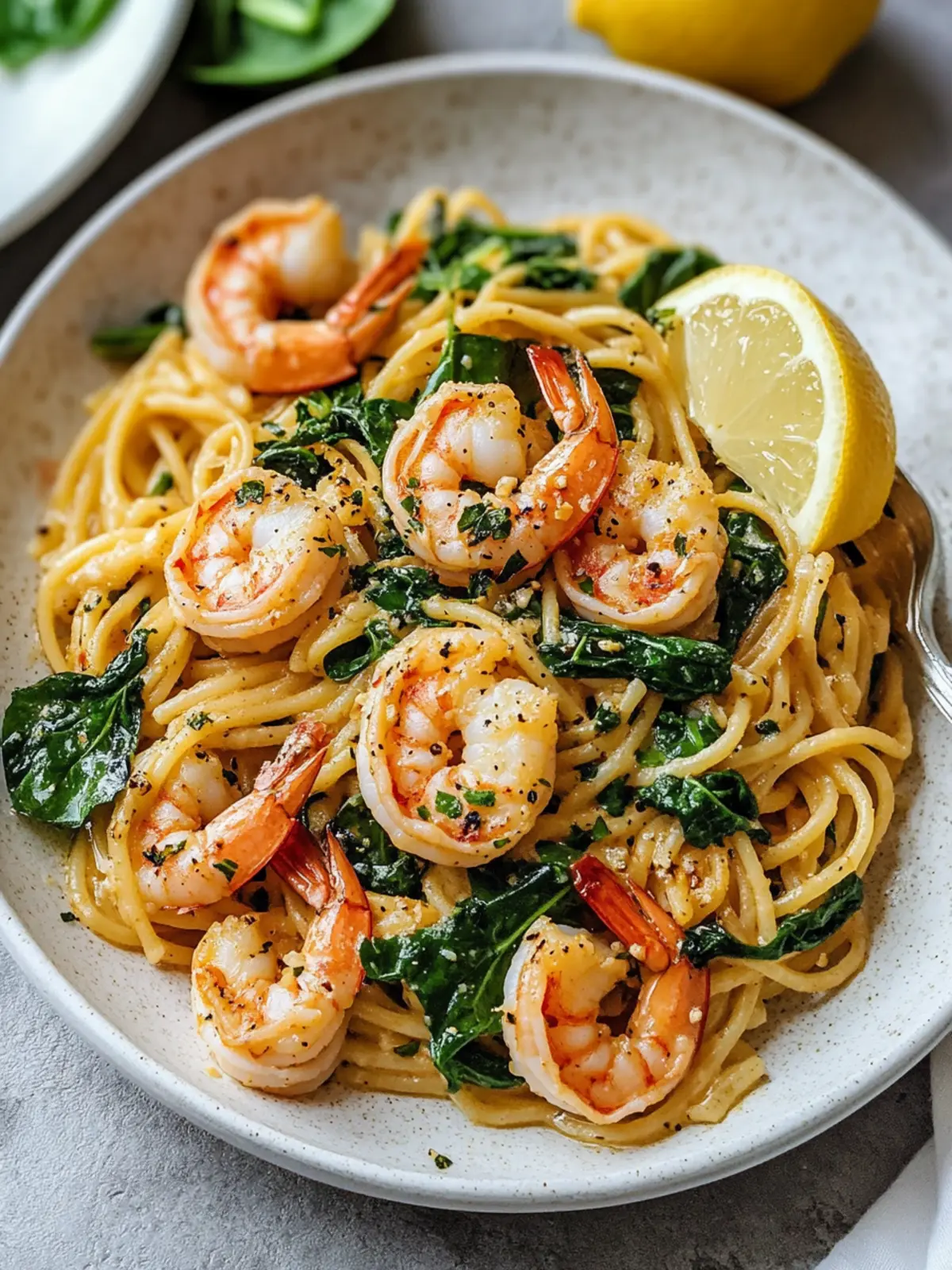 Lemon Garlic Shrimp Pasta With Spinach: A Flavorful Twist! 2 Lemon Garlic Shrimp Pasta With Spinach