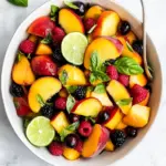 Refreshing Honey Lime Basil Peach Fruit Salad Surprise! 6 Honey Lime Basil Peach Fruit Salad
