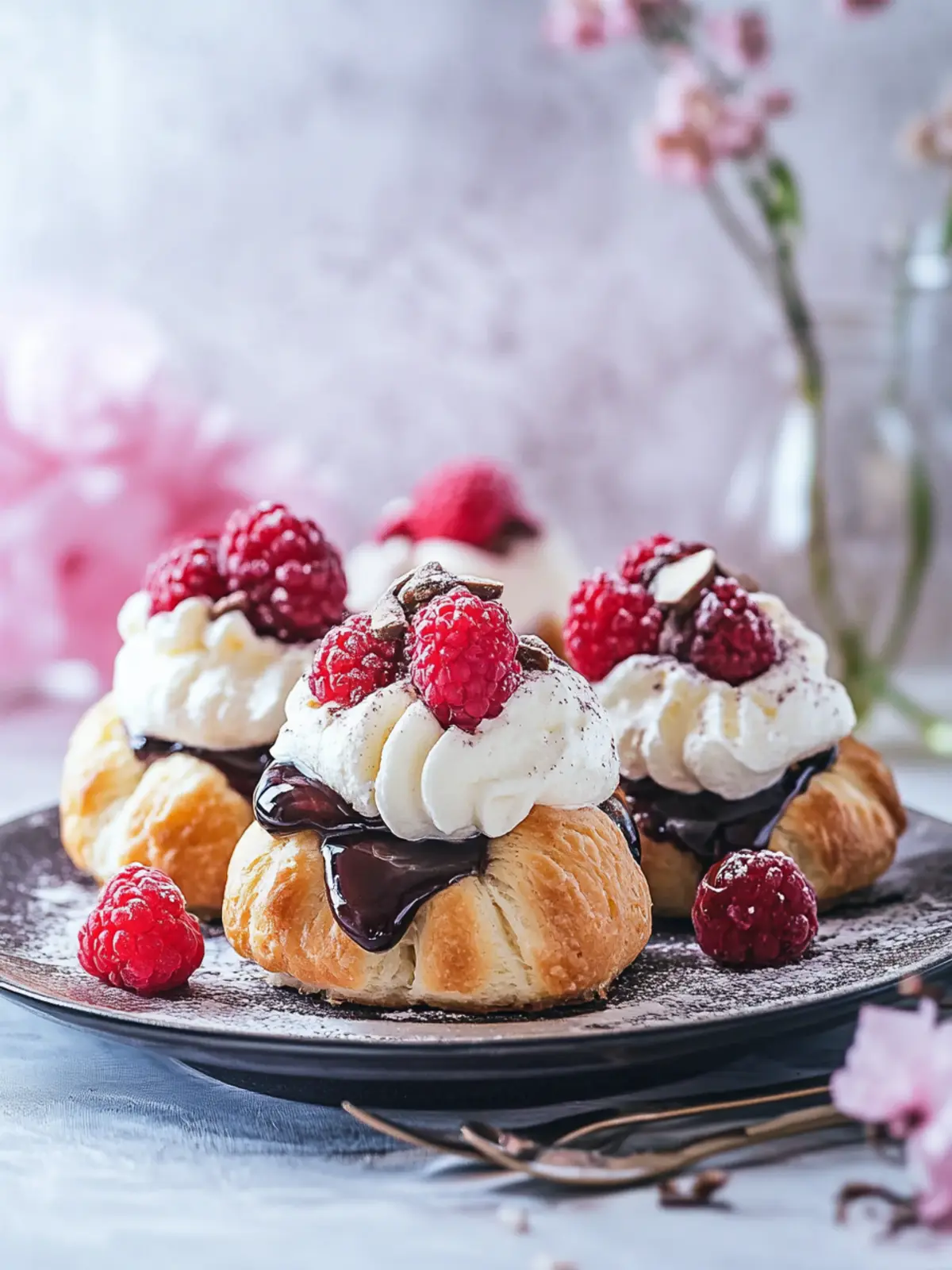 Decadent Black Forest Cream Puffs That Wow Every Party! 2 Black Forest Cream Puffs