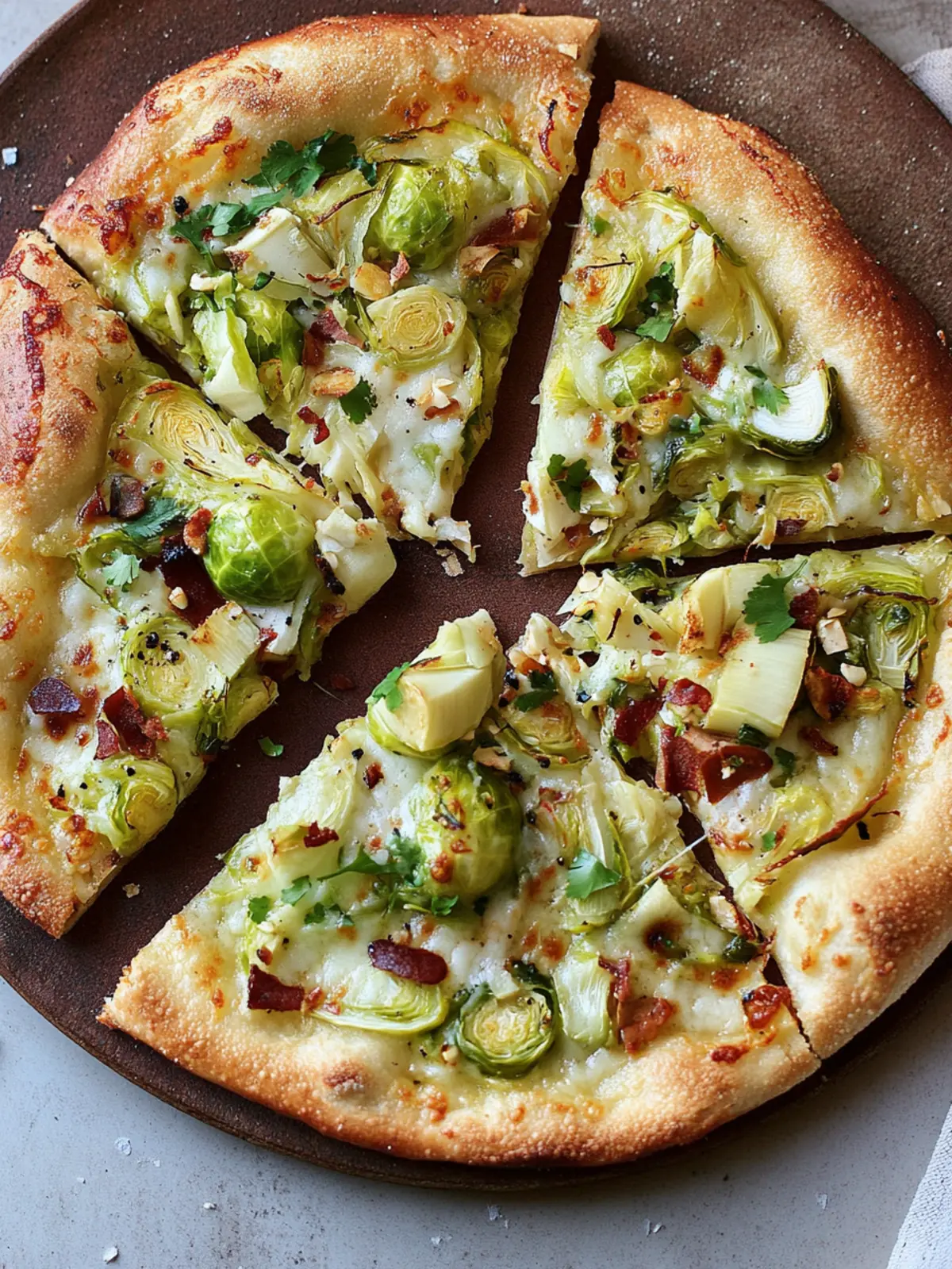 Brussels Sprout, Leek and Gouda Pizza: A Flavorful Twist 2 Brussels Sprout, Leek and Gouda Pizza