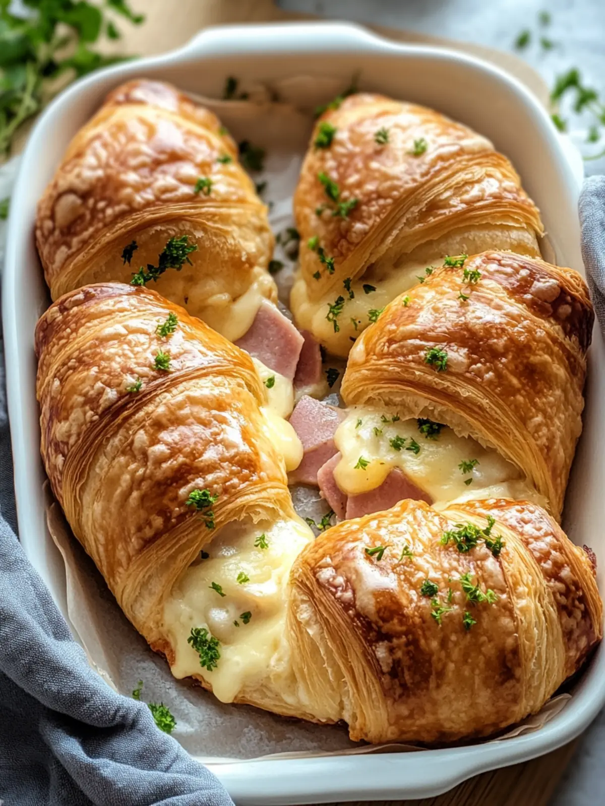 Delicious Baked Ham and Cheese Croissants Your Family Will Love 2 Baked Ham and Cheese Croissants