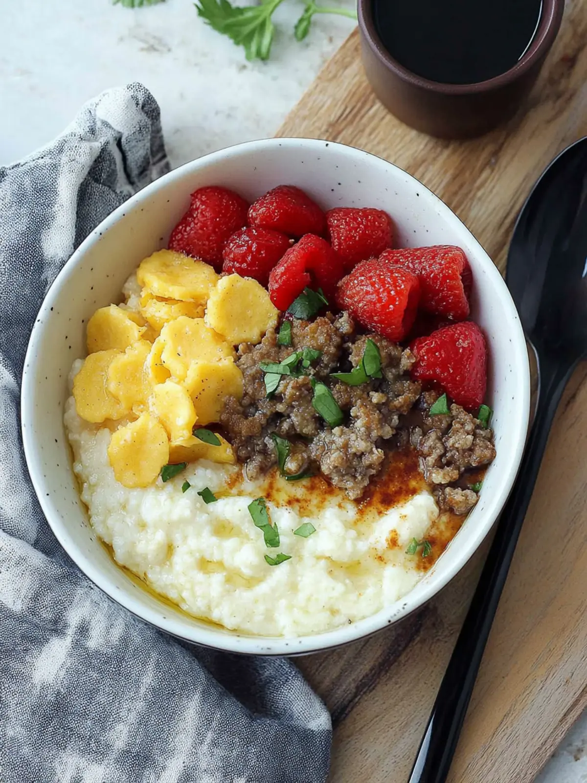 Savory Grits Breakfast Bowl with Sausage and Eggs Delight 5 Grits Breakfast Bowl