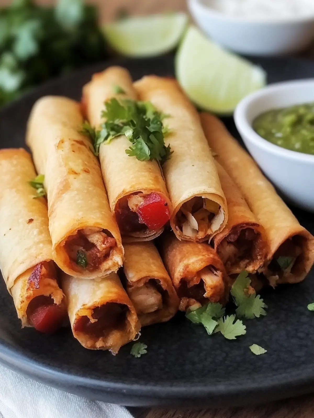 Savory Baked Chicken Taquitos for Ultimate Comfort Food 2 Baked Chicken Taquitos