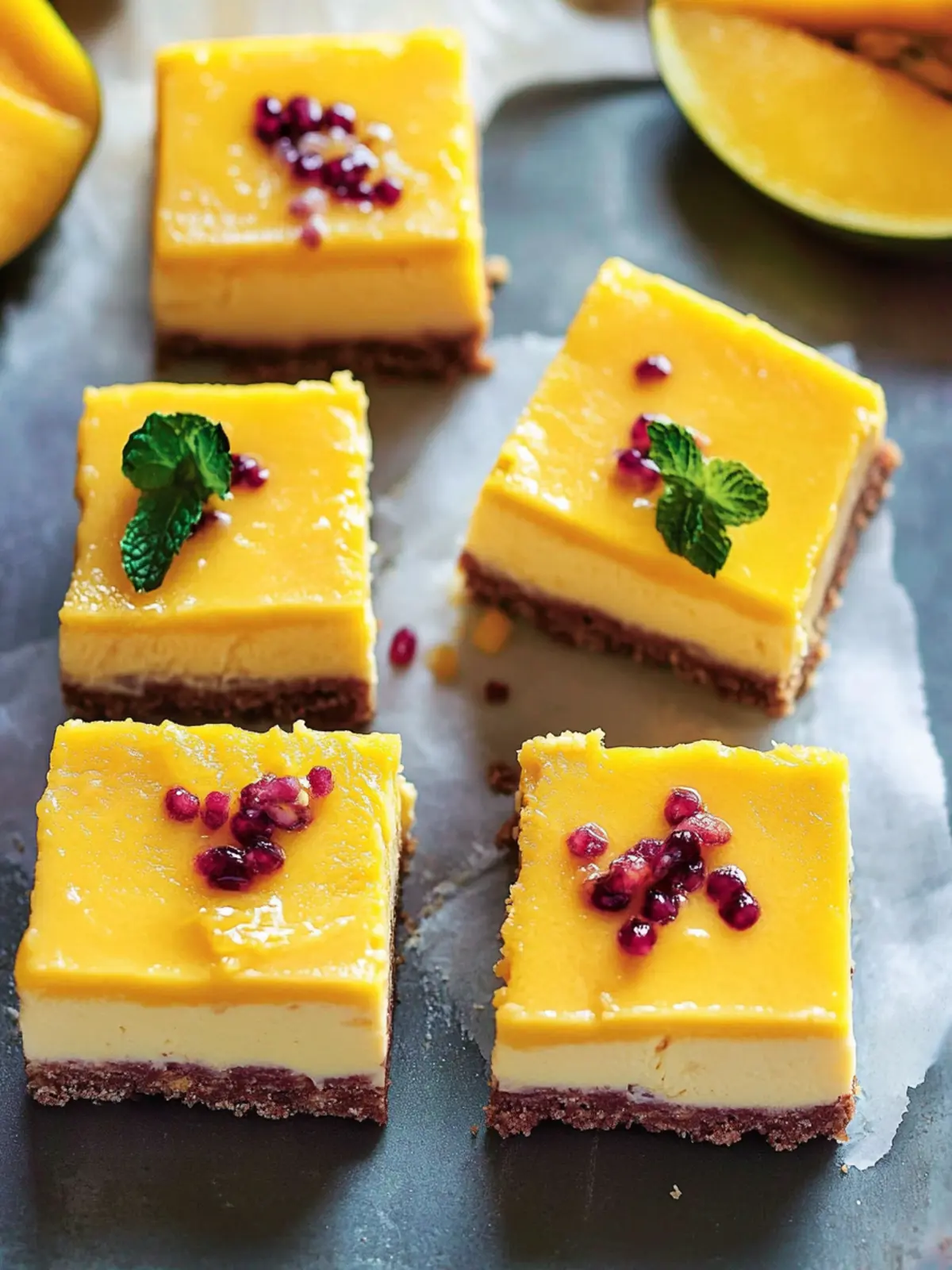 Delicious Vegan Mango Cheesecake Bars for Sweet Cravings 3 Vegan Mango Cheesecake Bars