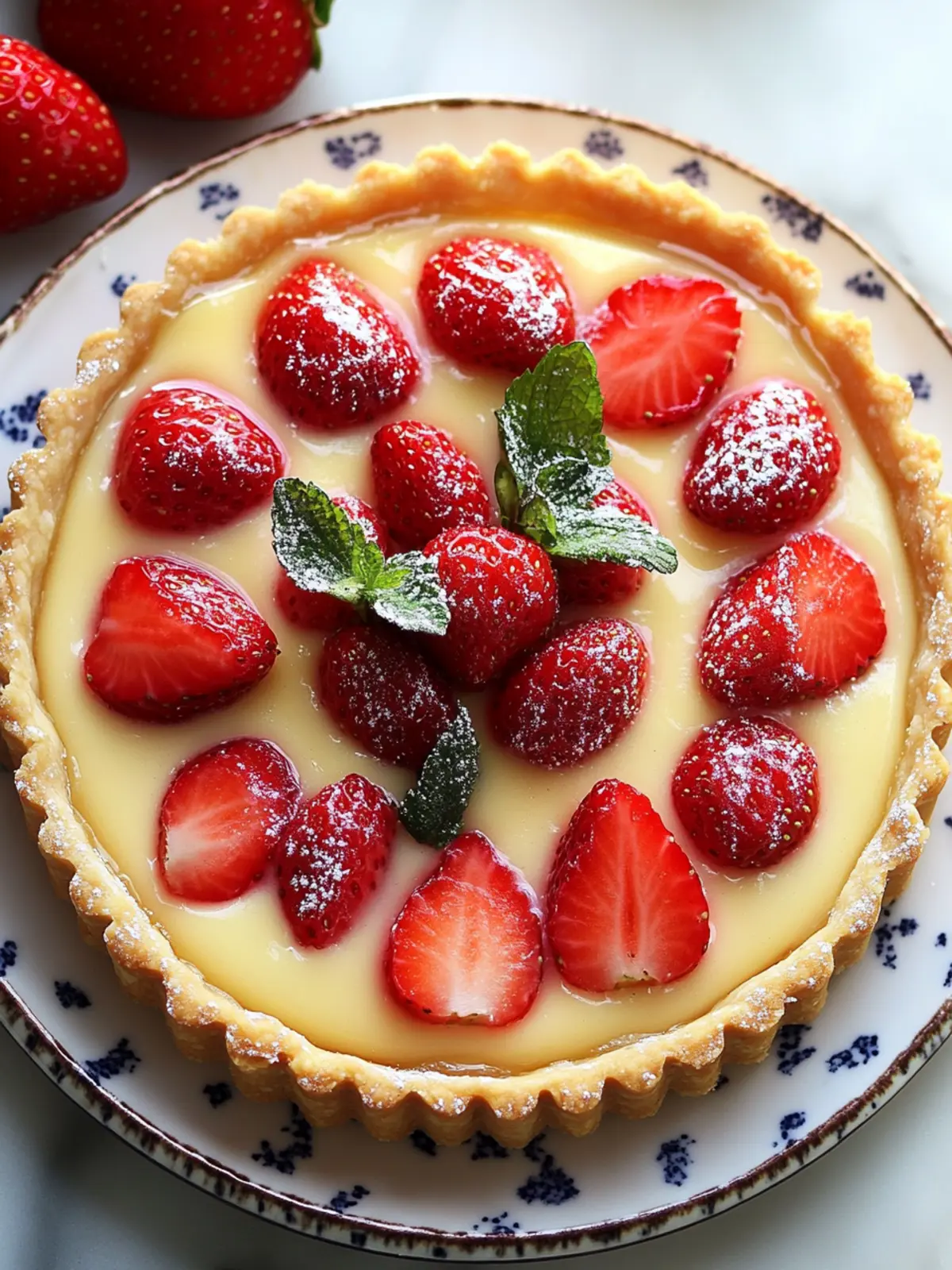 Delicious Vanilla Custard & Strawberry Tart for Sweet Moments 2 Vanilla Custard & Strawberry Tart