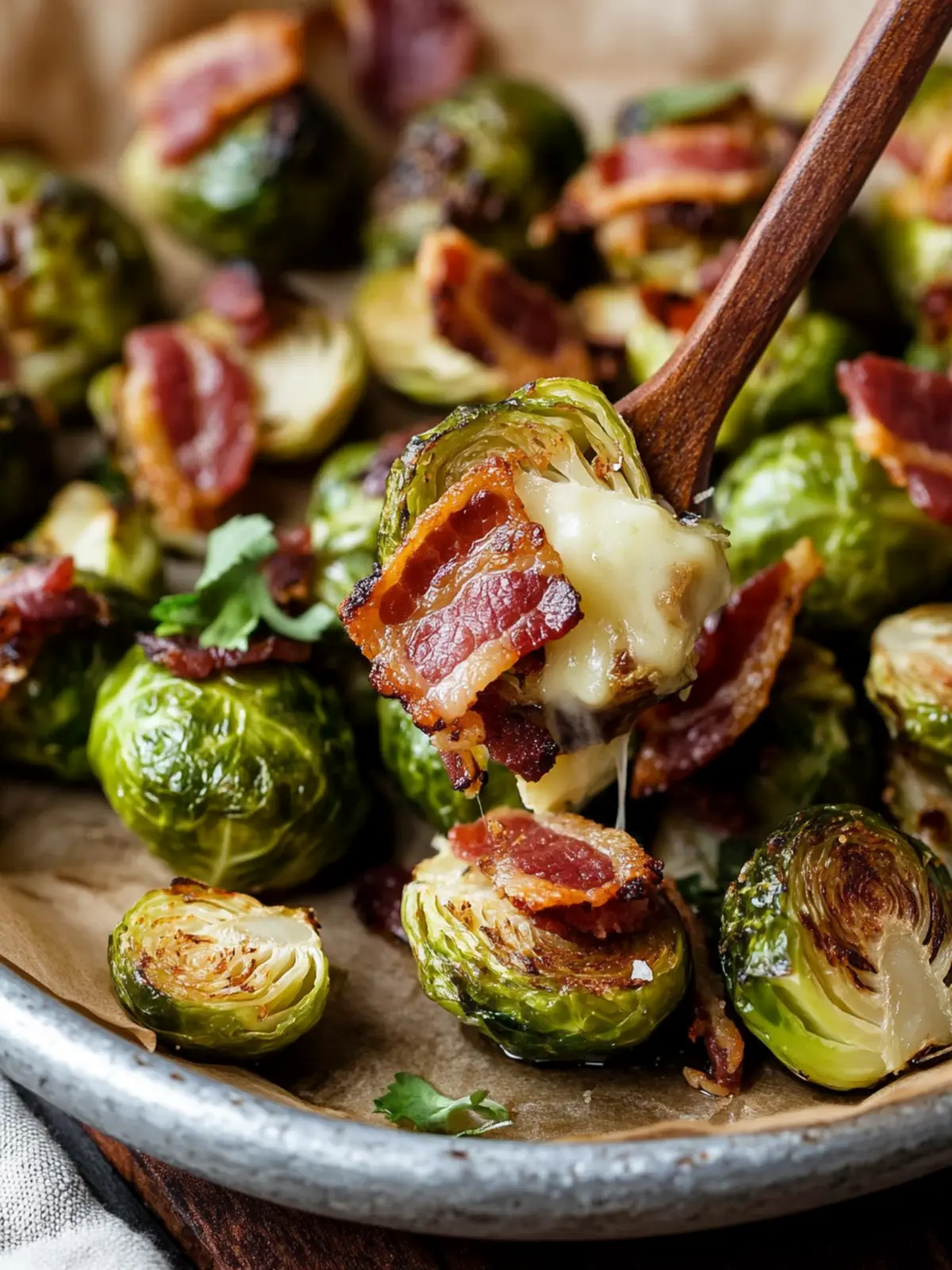 Crispy Brussel Sprouts with Bacon and Cheese: A Game-Changer! 3 Crispy Brussel Sprouts with Bacon and Cheese