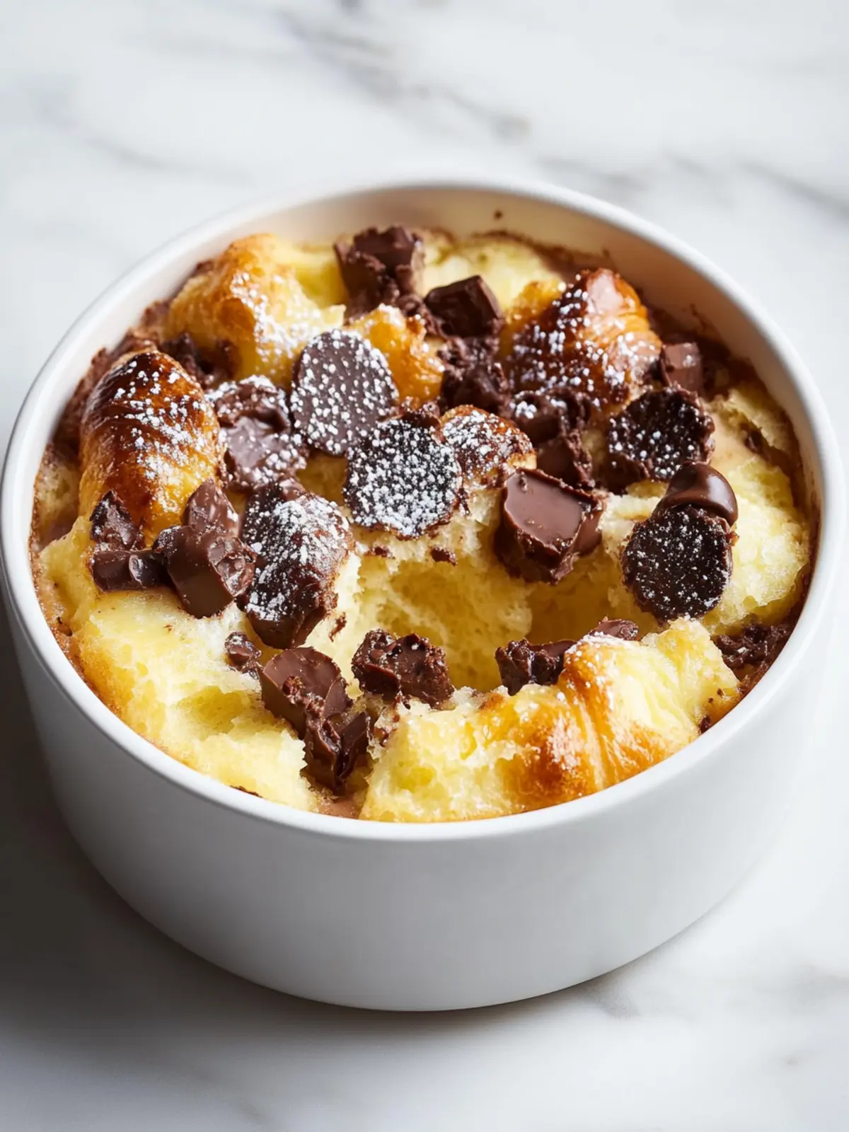 Indulge in Decadence: Chocolate Croissant Bread Pudding Delight 3 Chocolate Croissant Bread Pudding