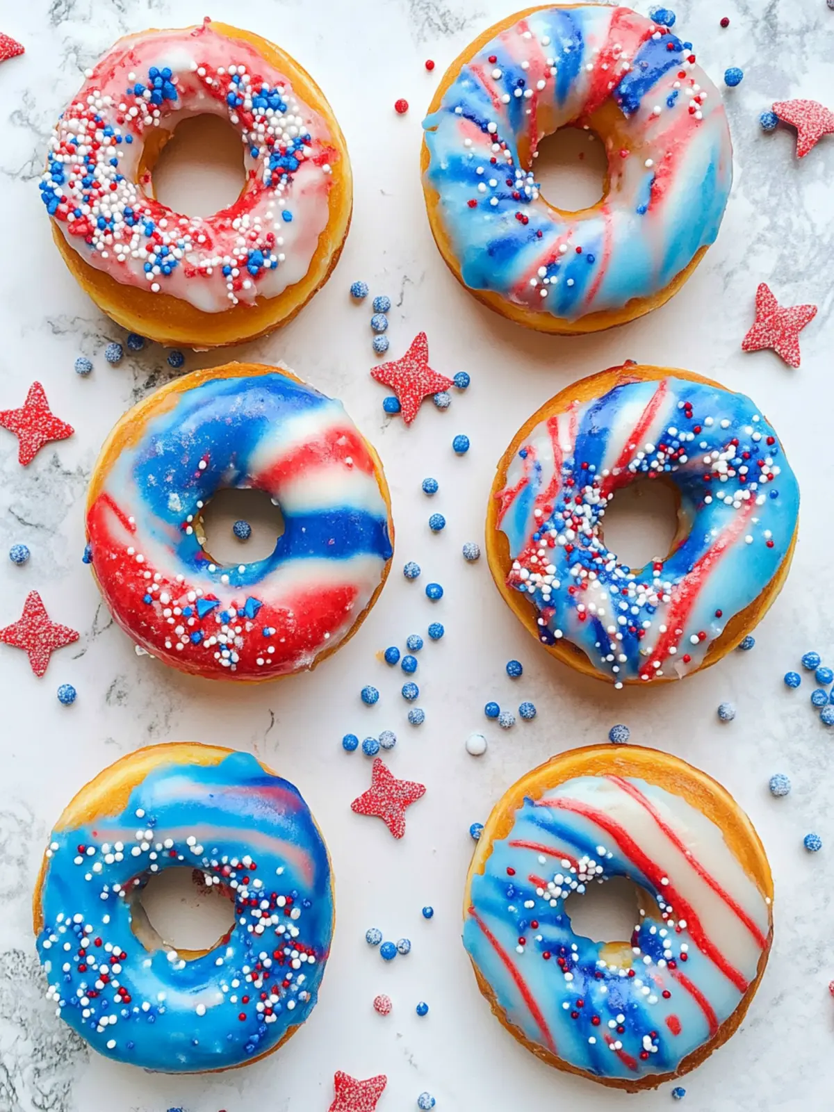 Create Festive Red White & Blue Swirl Donuts at Home 2 Red White & Blue Swirl Donuts
