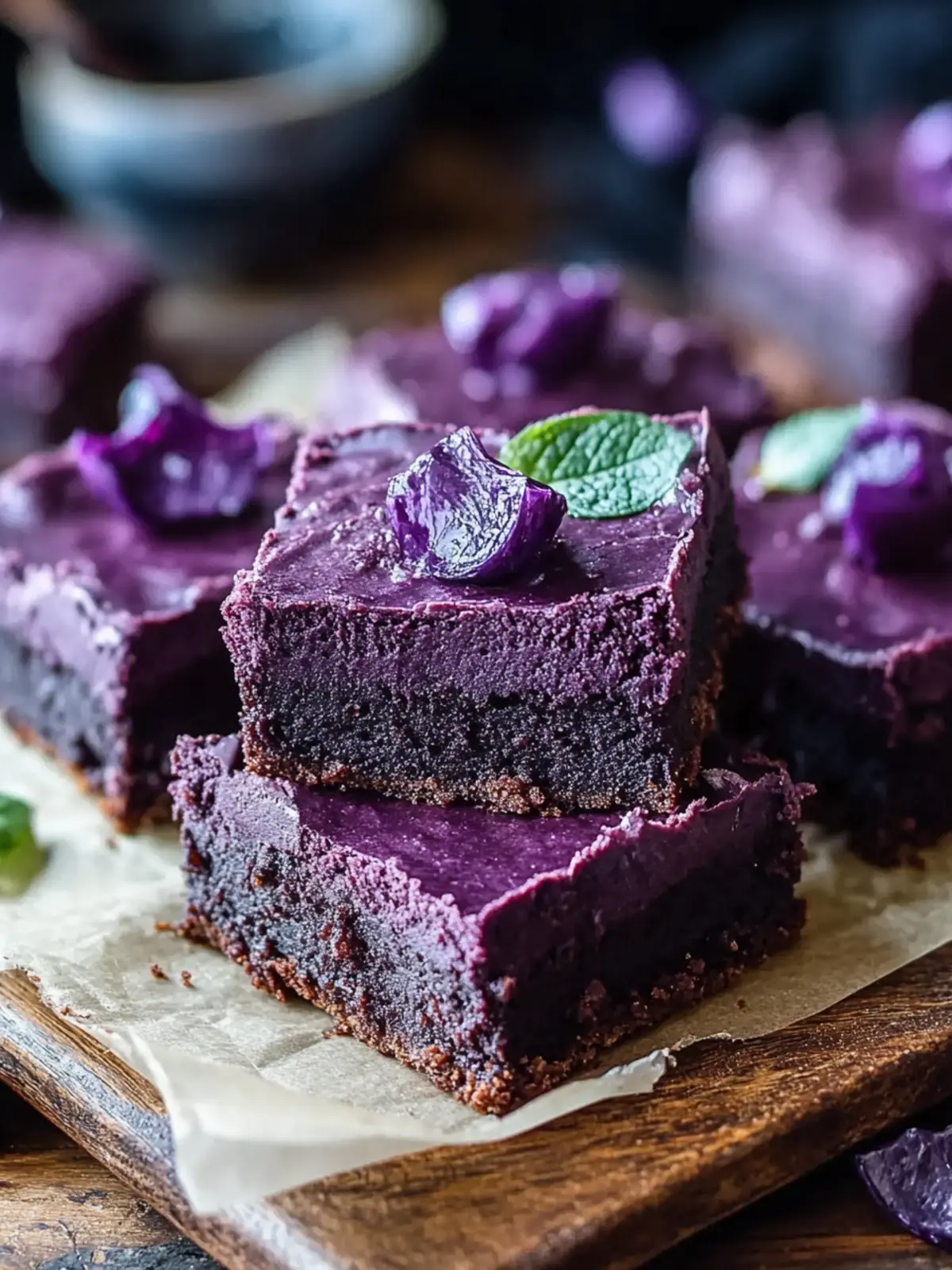 Indulge in Fudgy Ube Brownies That'll Wow Your Guests 4 Fudgy Ube Brownies