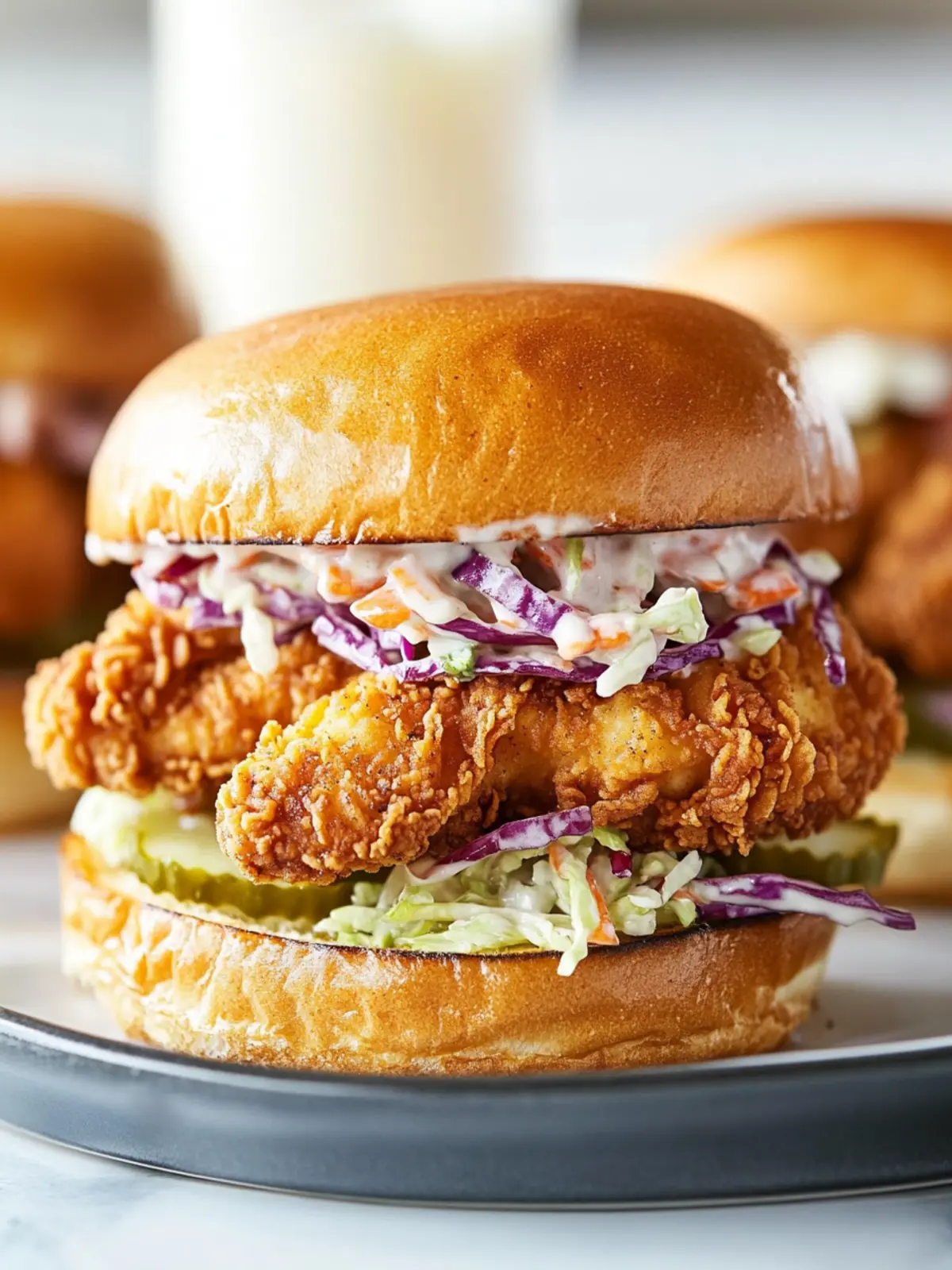 Ultimate Buttermilk Fried Chicken Sandwiches with Slaw Delight 4 Buttermilk Fried Chicken Sandwiches with Slaw