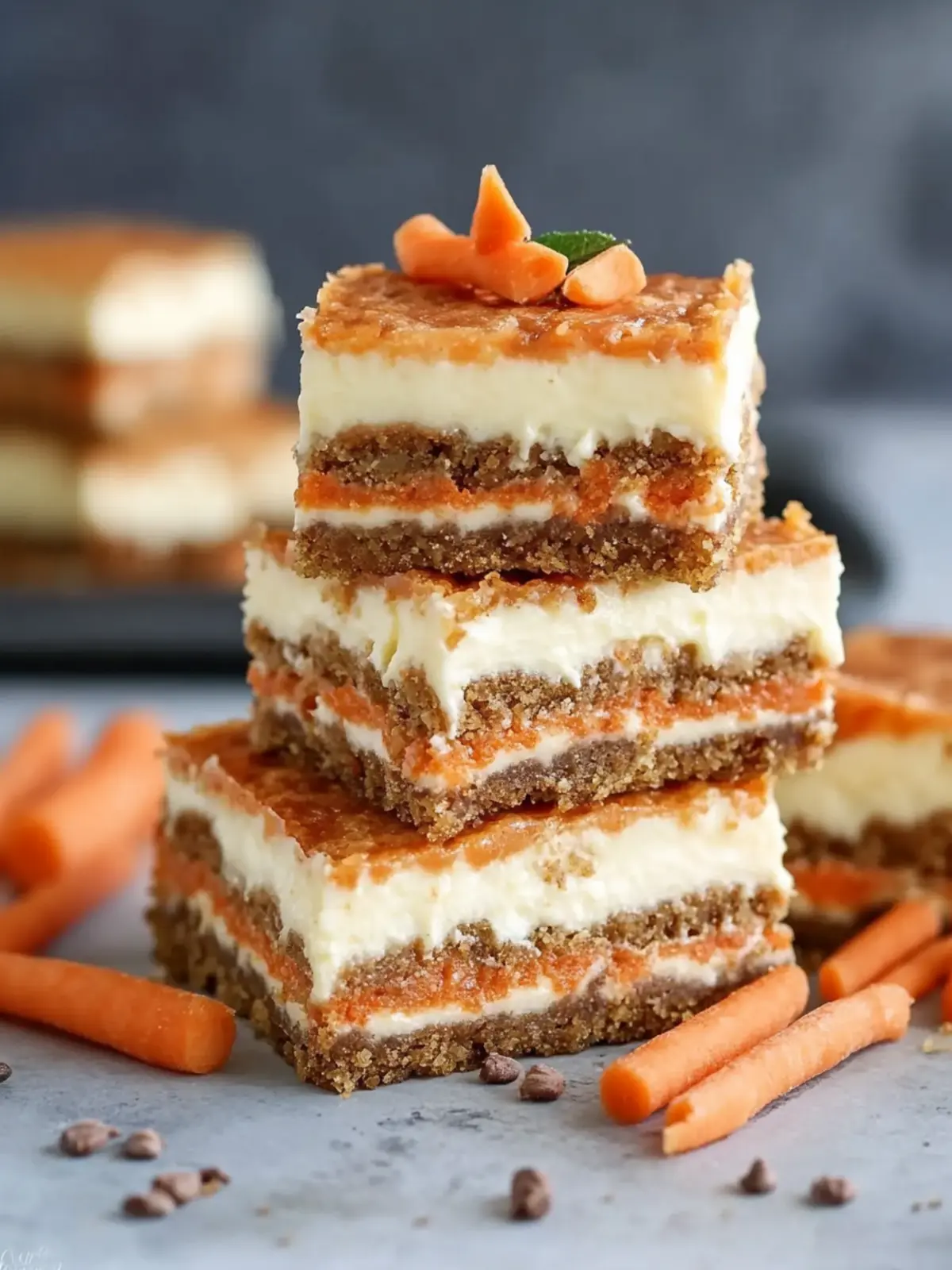 Irresistible Carrot Cake Cheesecake Bars for Your Sweet Cravings 3 Carrot Cake Cheesecake Bars