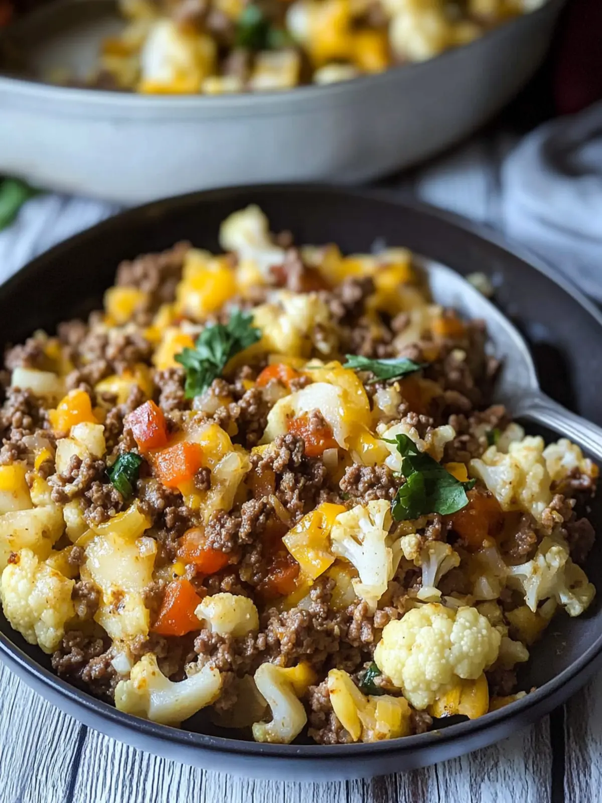 Savory Cauliflower and Ground Beef Hash: A Cozy Comfort Dish 4 Cauliflower and Ground Beef Hash