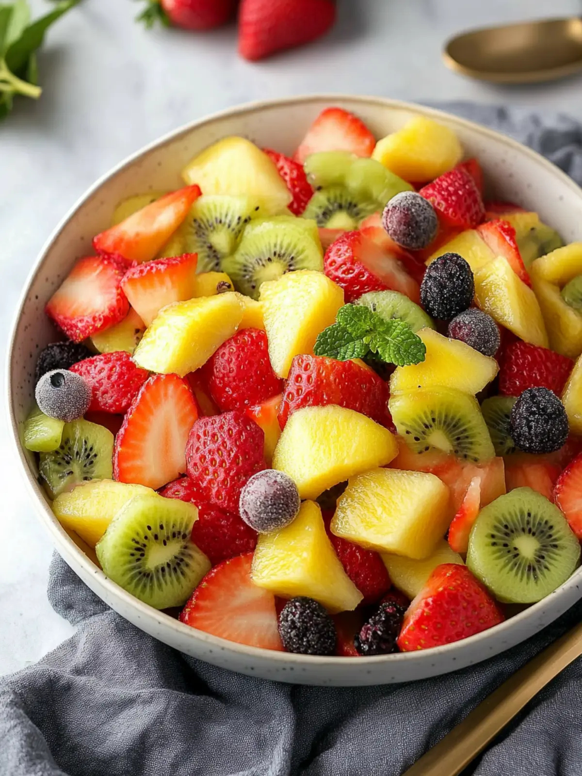 Delightful Spring Fruit Salad with a Zesty Maple Twist 2 Spring Fruit Salad