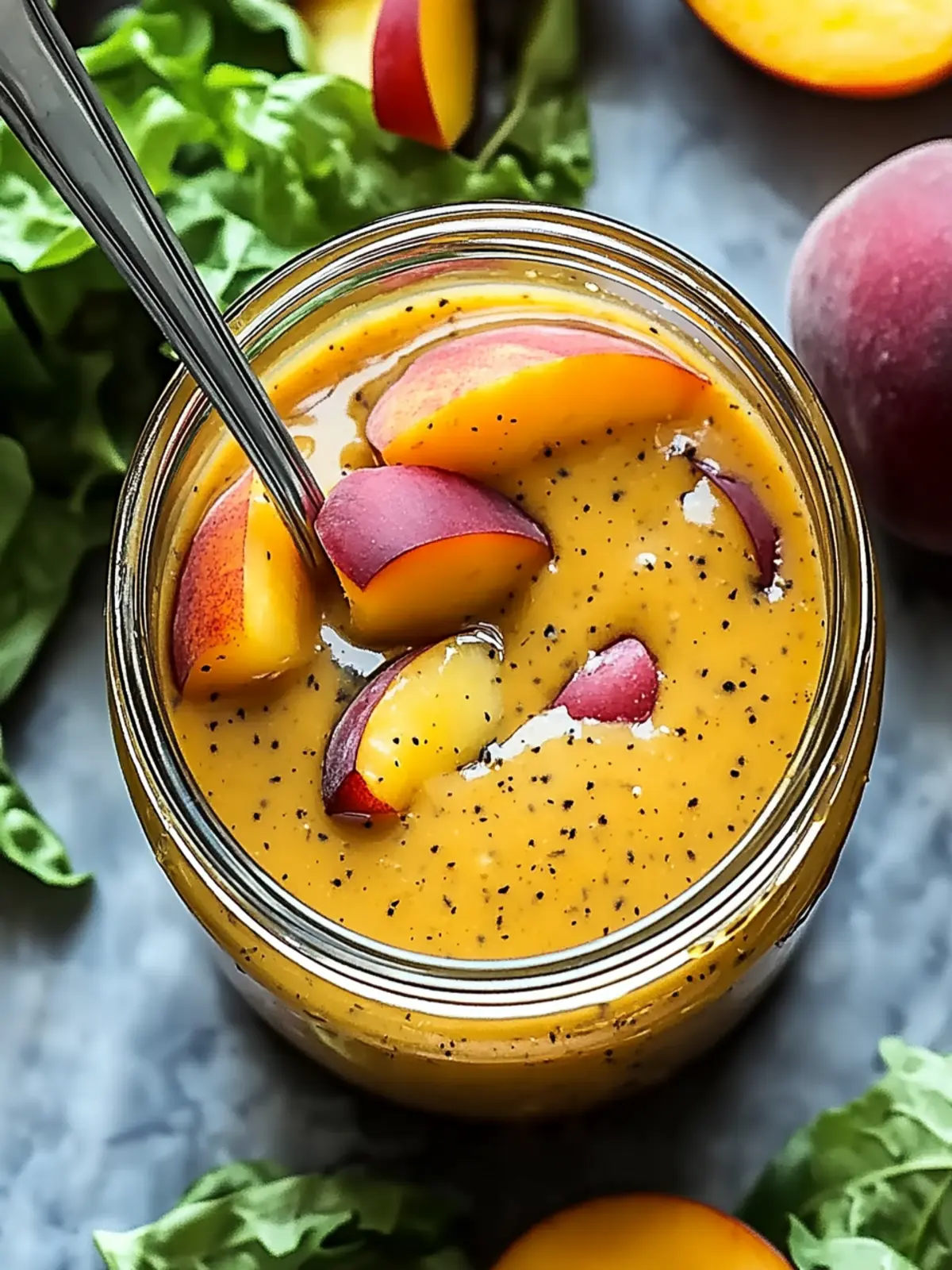 Whip Up Peach Honey Dijon Balsamic Vinaigrette Magic 2 Peach Honey Dijon Balsamic Vinaigrette