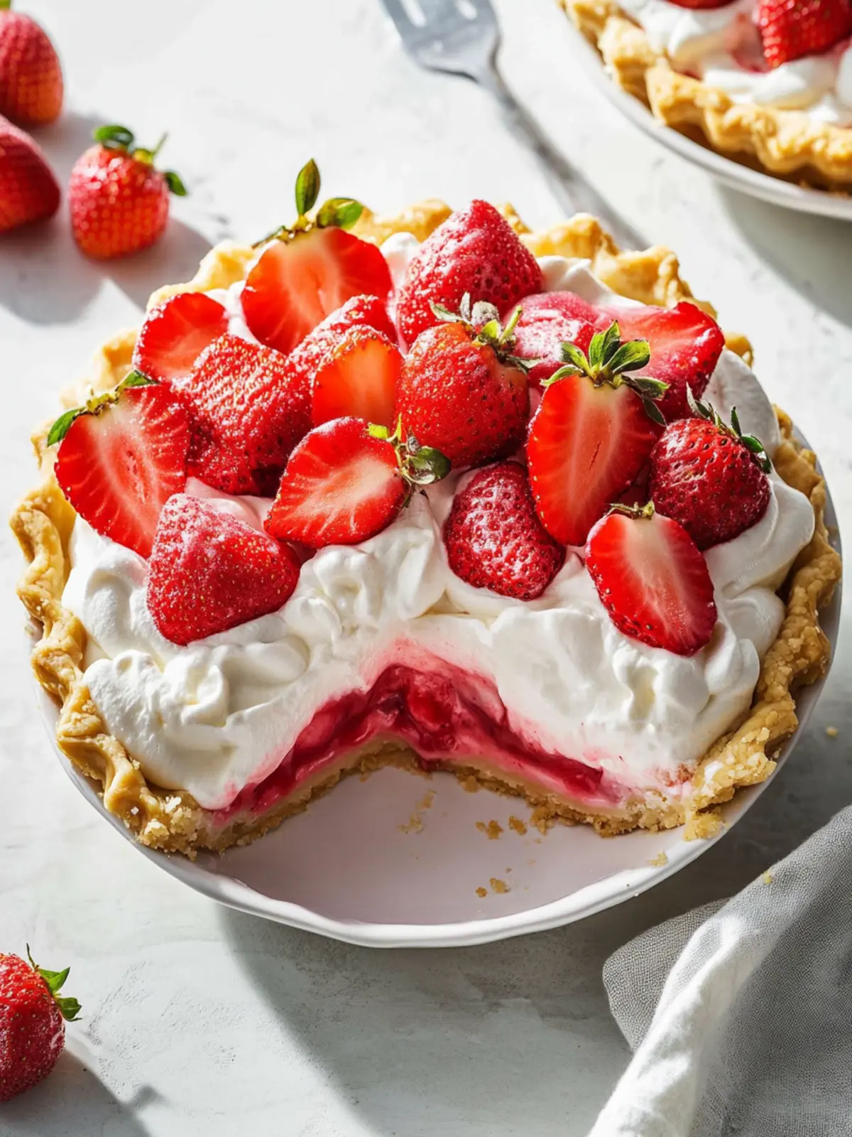 Irresistible Strawberries and Cream Pie That Dazzles! 3 Strawberries and Cream Pie