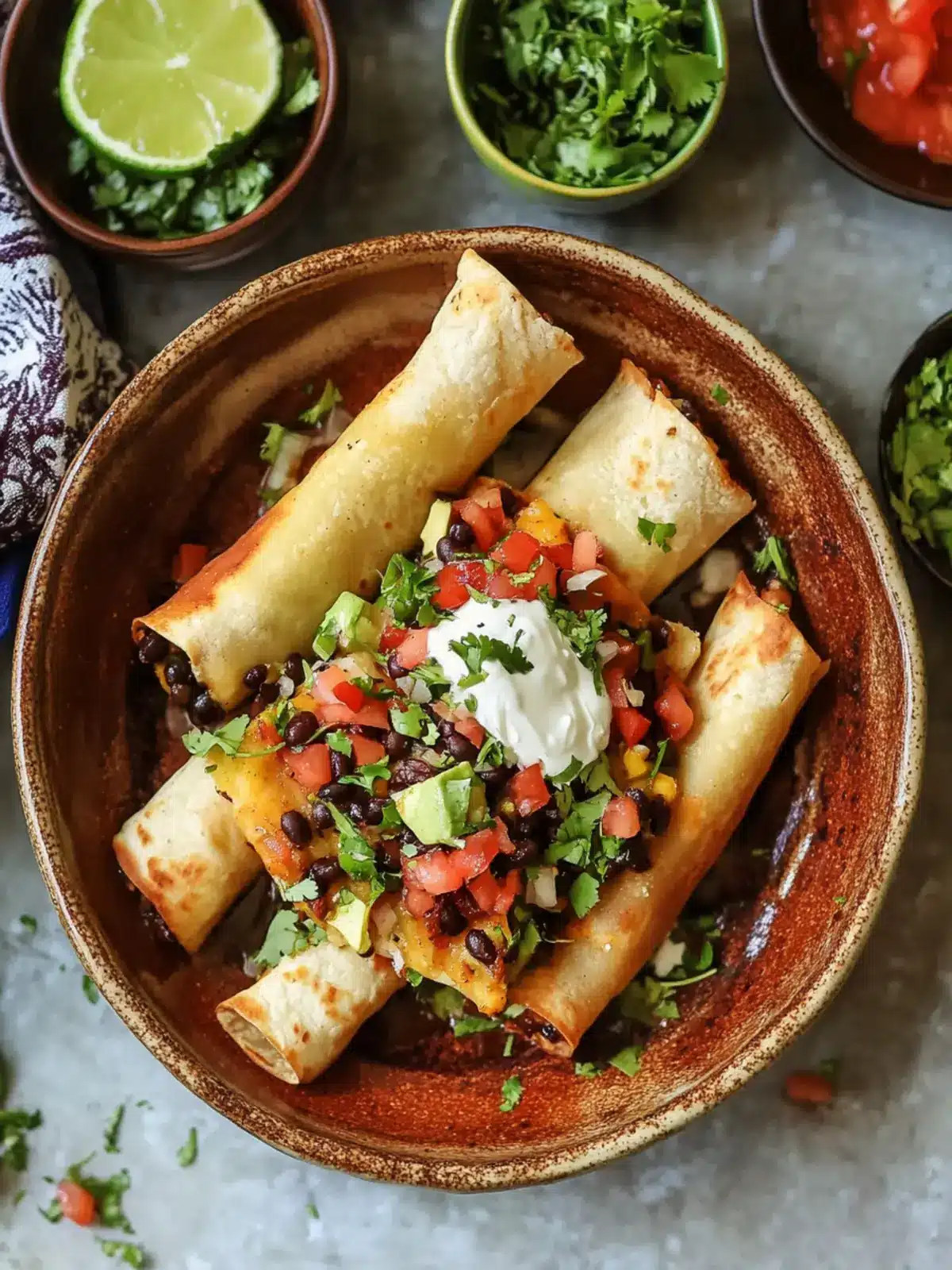 Crispy Black Bean Flautas: Easy Homemade Delight 5 Black Bean Flautas