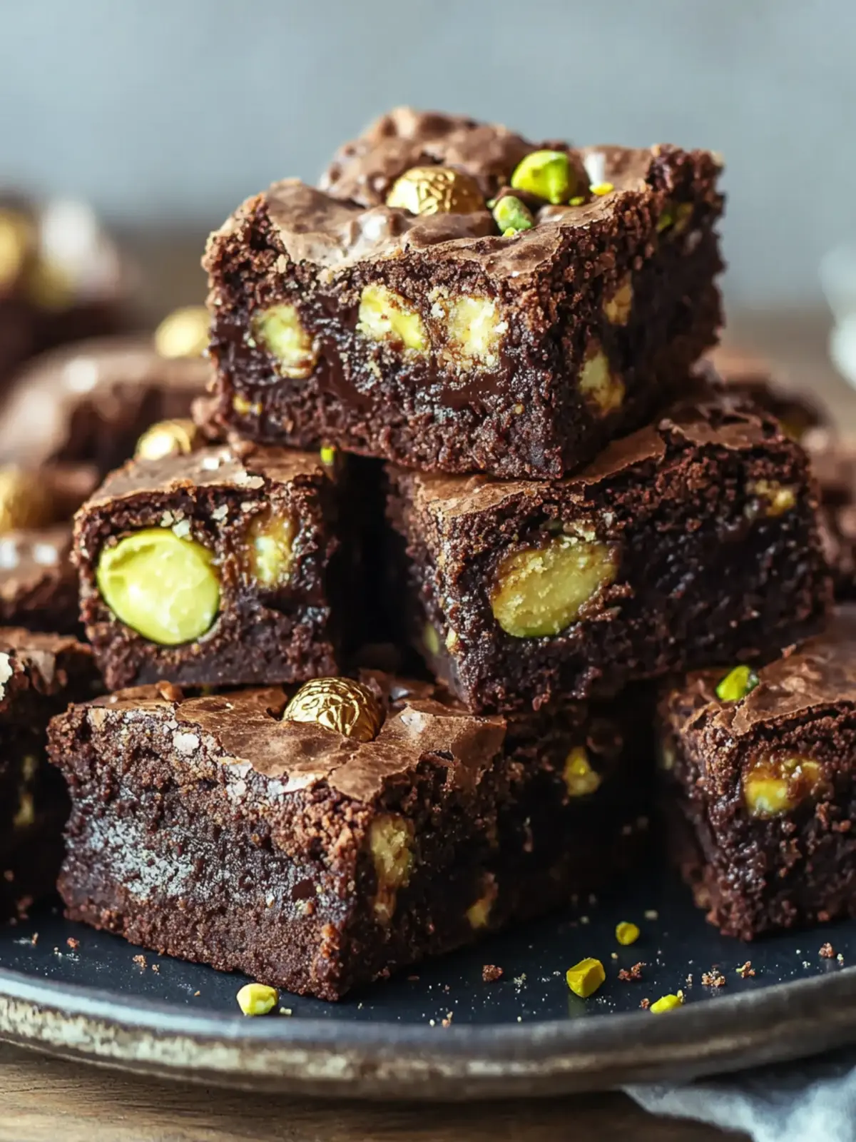 Decadent Pistachio Ferrero Rocher Brownies You’ll Crave 2 Pistachio Ferrero Rocher Brownies