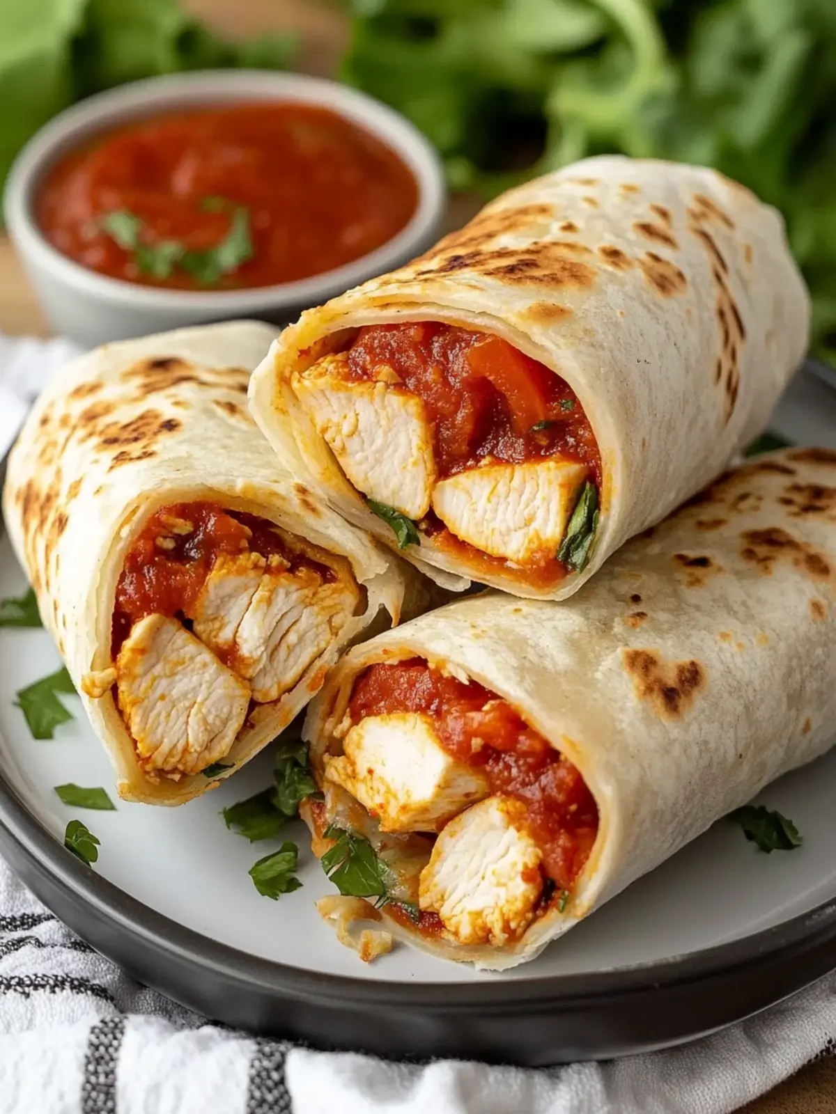 Crispy Air Fryer Chicken & Mozzarella Wraps in 20 Minutes 4 Air Fryer Chicken & Mozzarella Wraps
