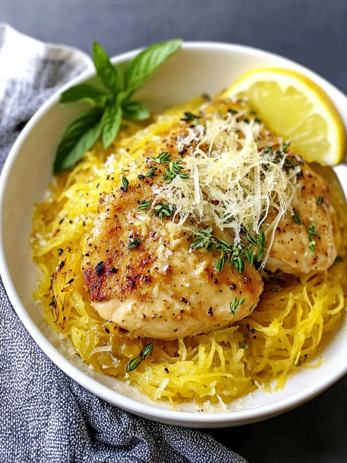 Delicious Braised Lemon Chicken with Spaghetti Squash Recipe 4 Braised Lemon Chicken with Spaghetti Squash