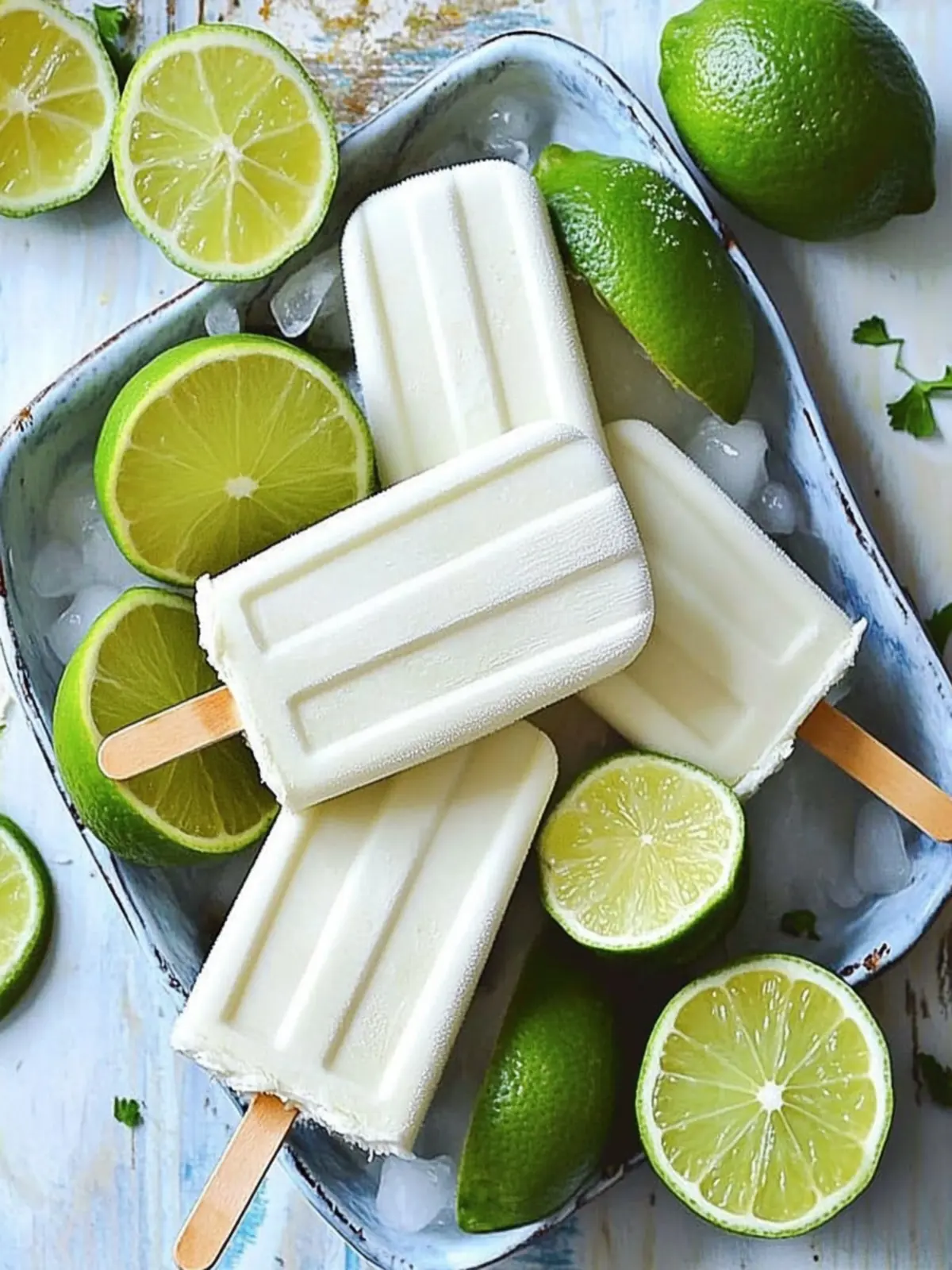 Refreshing Lime Popsicles with Coconut Milk for Summer Bliss 2 Lime Popsicles with Coconut Milk