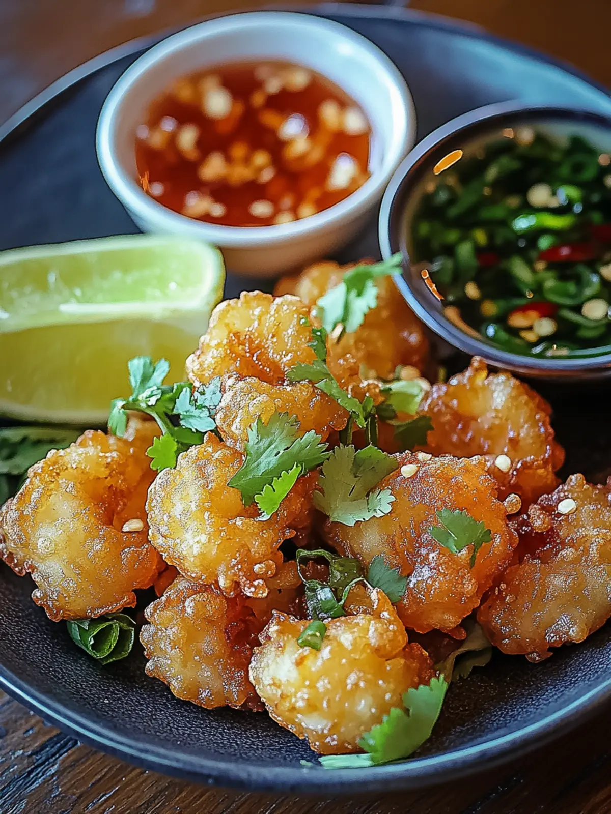 Crispy Vietnamese Style Shrimp Fritters with Zesty Dipping Sauce 5 Vietnamese Style Shrimp Fritters